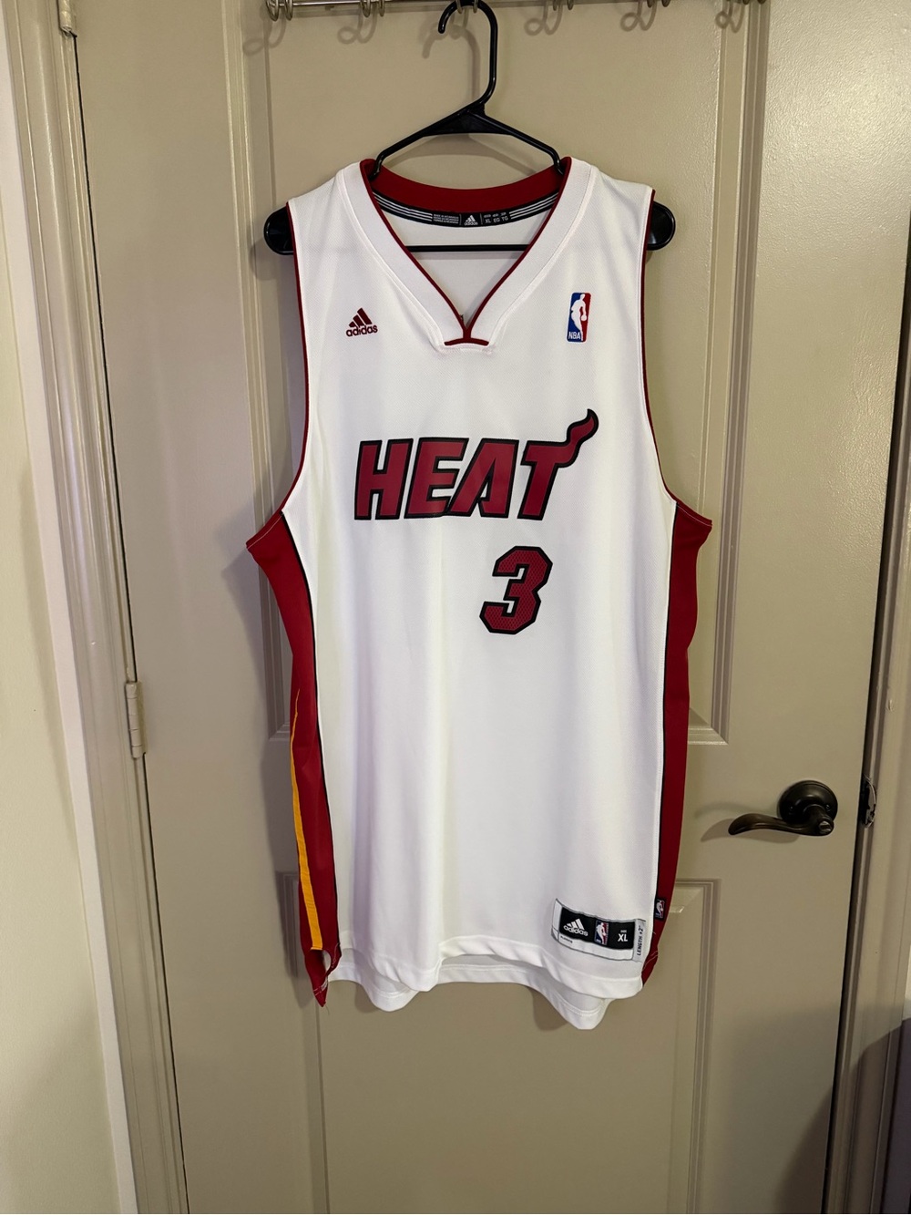 Dwyane Wade White Adidas Miami Heat Jersey Men’s XL White 2012